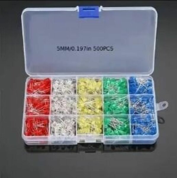 Boîte de 500 LED 5mm multicolores