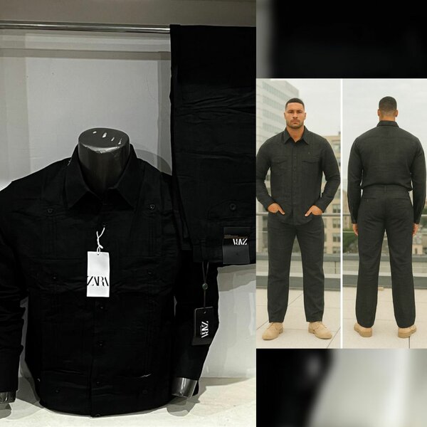 Ensemble chemise et pantalon noir