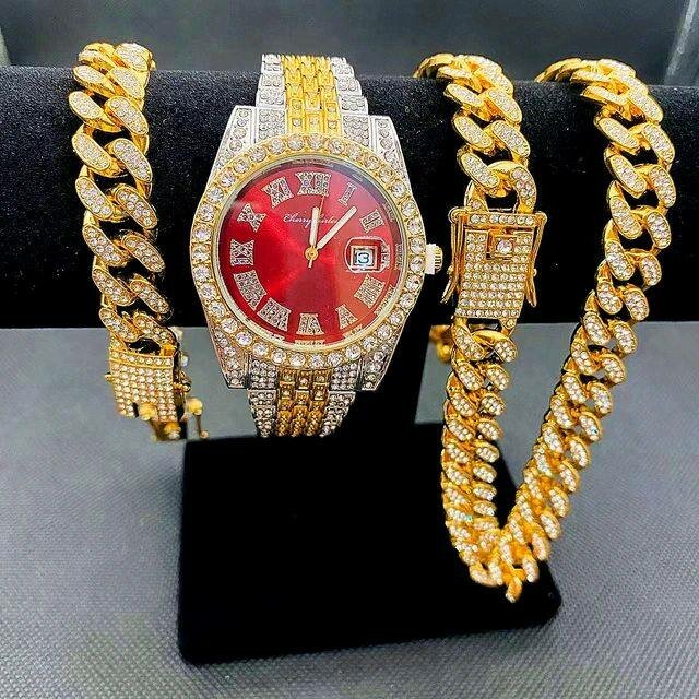 Wrist watches and necklaces