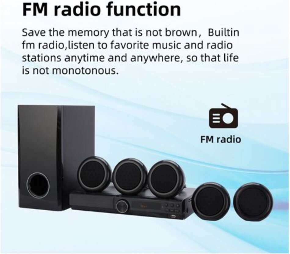 Weyon 358S 5.1 Ch Bluetooth Home Theater Speaker - Black