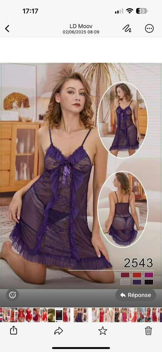 Nuisette en dentelle sexy