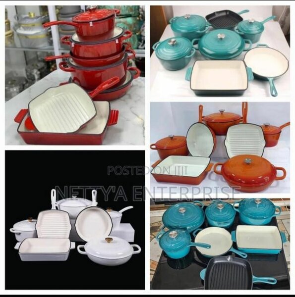 11pcs Cast Iron Casserole Set