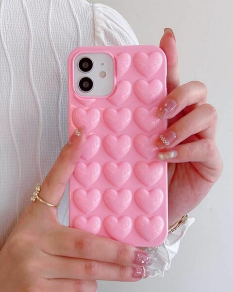 Coque Rose avec Motif Cœur