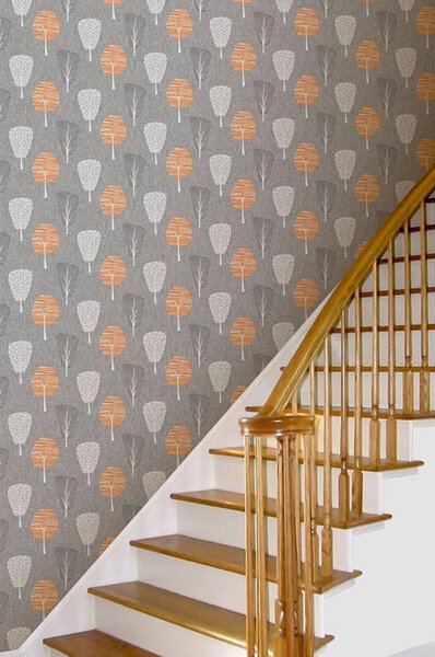 Papier Peint Design Arbre Orange