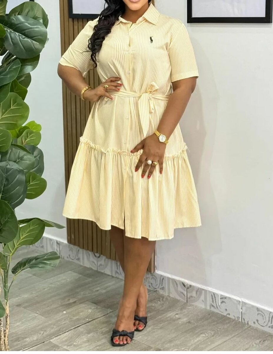 Robe Chemise Élégante Ceinturée