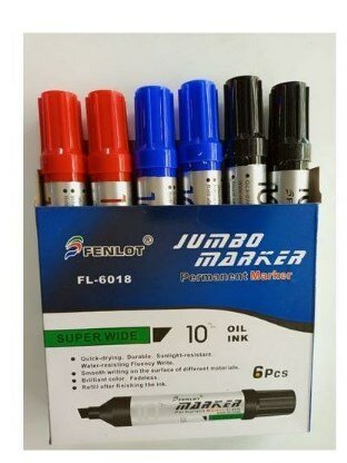 PARTAGEZ CE PRODUIT   Marqueur Permanent Paquet De 6 Pcs