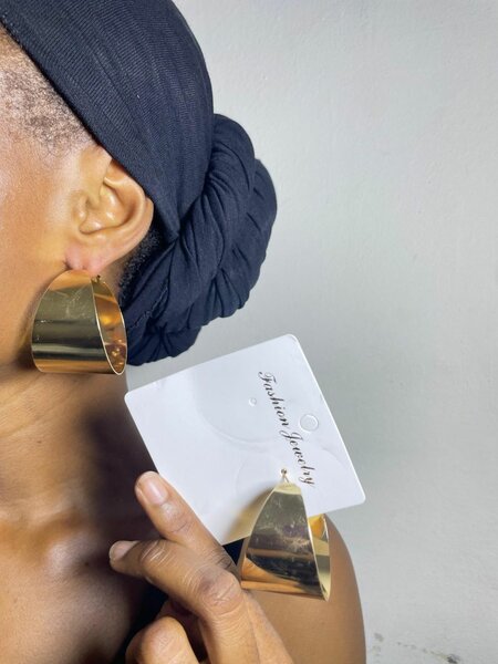 Boucles d'oreilles géométriques dorées