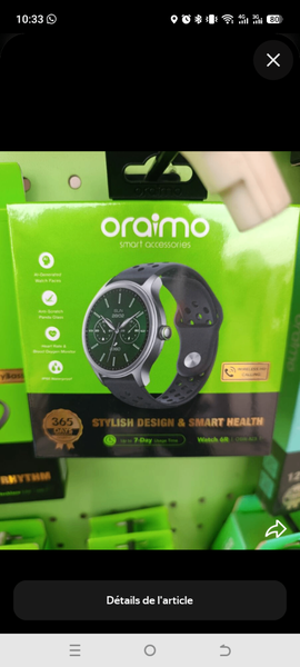 Oraimo Montre Connectée Élite