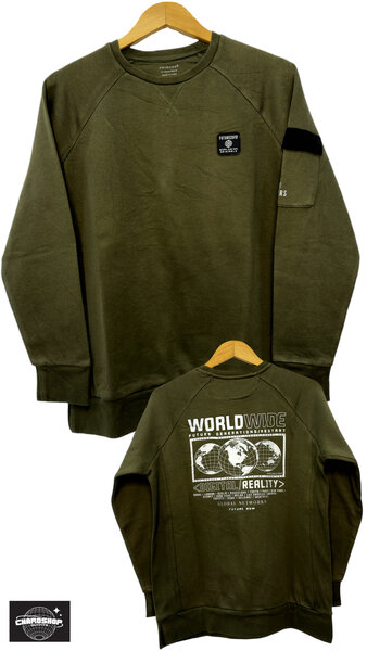 Sweat-shirt khaki unisexe