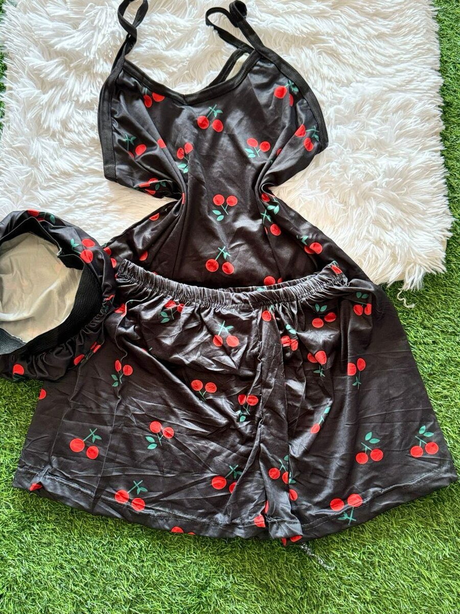 3 in one nightwear with bonnet