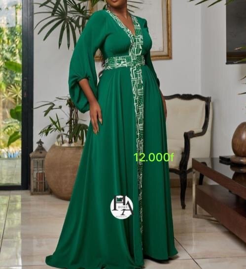 Robe Maxi Verte Élégante
