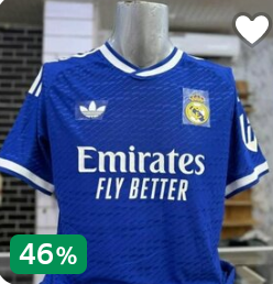 Maillot de foot Real Madrid bleu Adidas