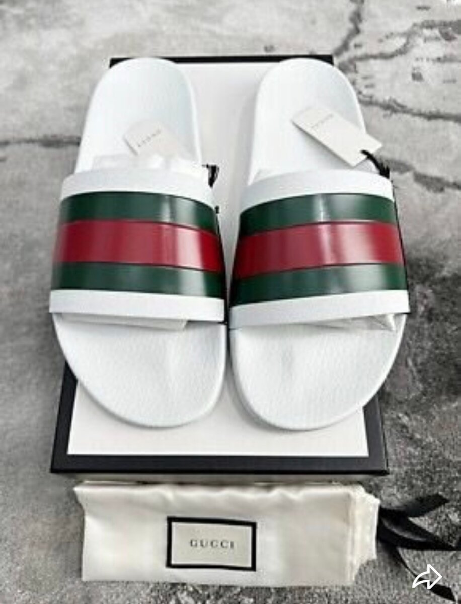 Claquettes de luxe bandes colorées