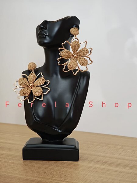 Boucles d'oreilles fleurs colorées