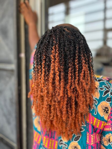 TOUFFE POUR TWIST  2tonsORANGÉ