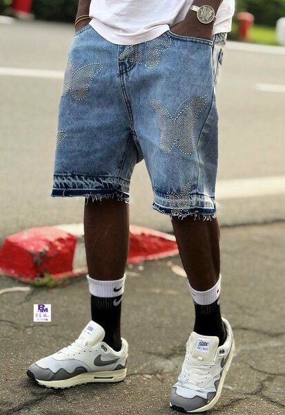 Shorts en jeans homme déchirés