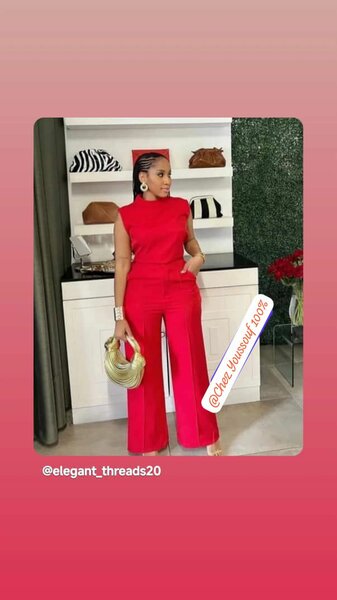 Ensemble rouge élégant femmes