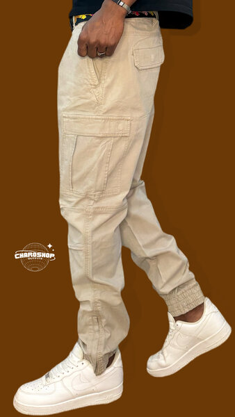 Cargo beige homme