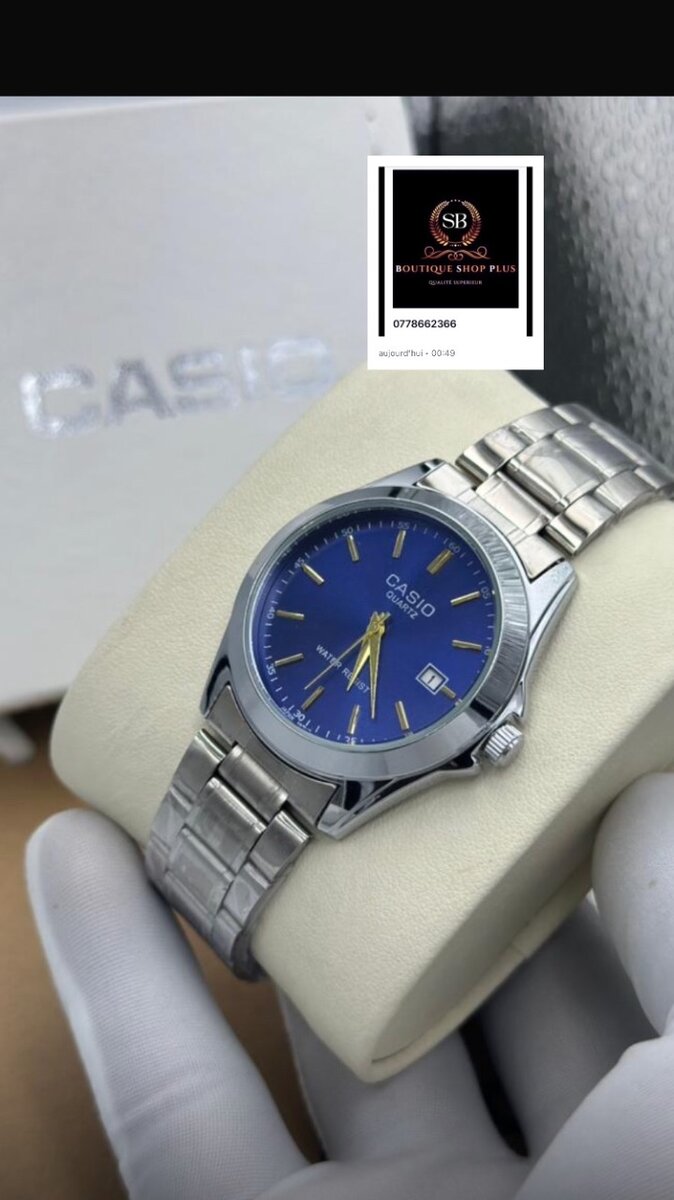 Montre Casio acier authentique avec sa boîte