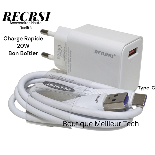 RECRSI Chargeur Rapide 20W Universelle XQ30 - Bon Boîtier