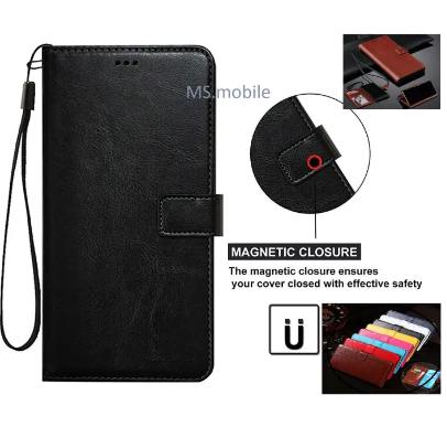 TECNO SPARK 8C Case, Premium PU Leather Magnetic Shockproof Book Stand Folio Flip Wallet Case Cover with Card Holder