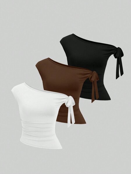 Lot de 3 Top asymétrique chic