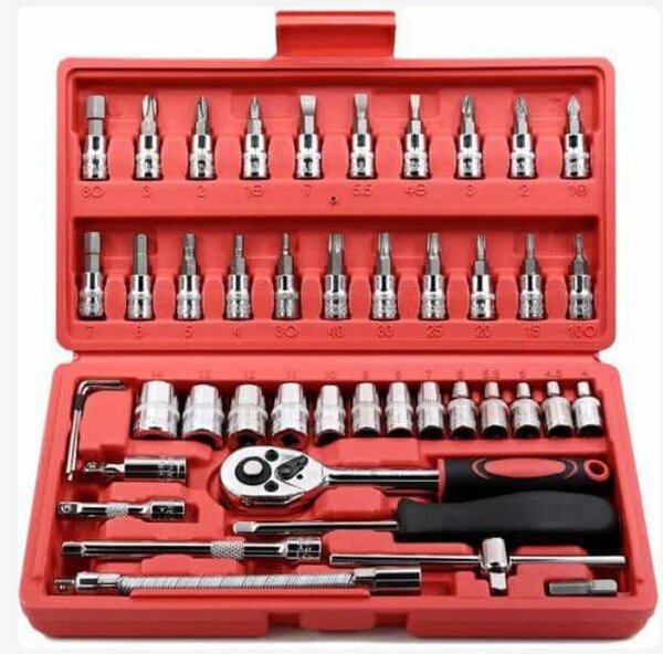 coffret a clé cliquet mécanique 46 pieces