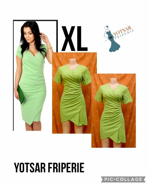 Robe Cache-Cœur Verte XL