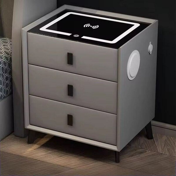 Table de nuit moderne avec chargeur sans fil
