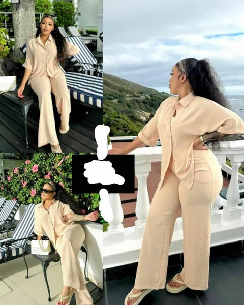 Ensemble élégant beige femme