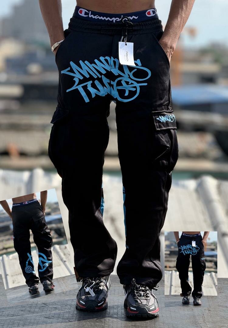 Pantalon Cargo Streetwear Graffiti