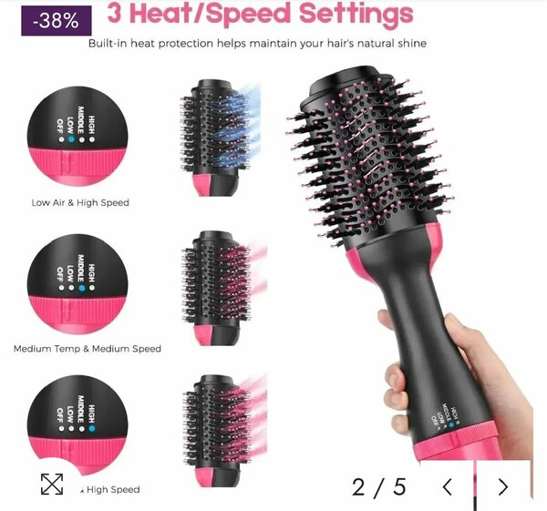Hot air brush 3 in 1