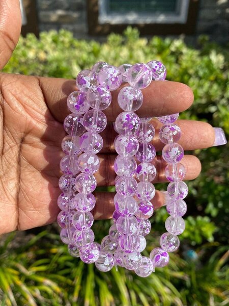 Bracelet Perles Transparentes