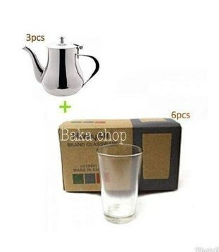 PARTAGEZ CE PRODUIT   Ensemble De 3 Théière + 6 Verres