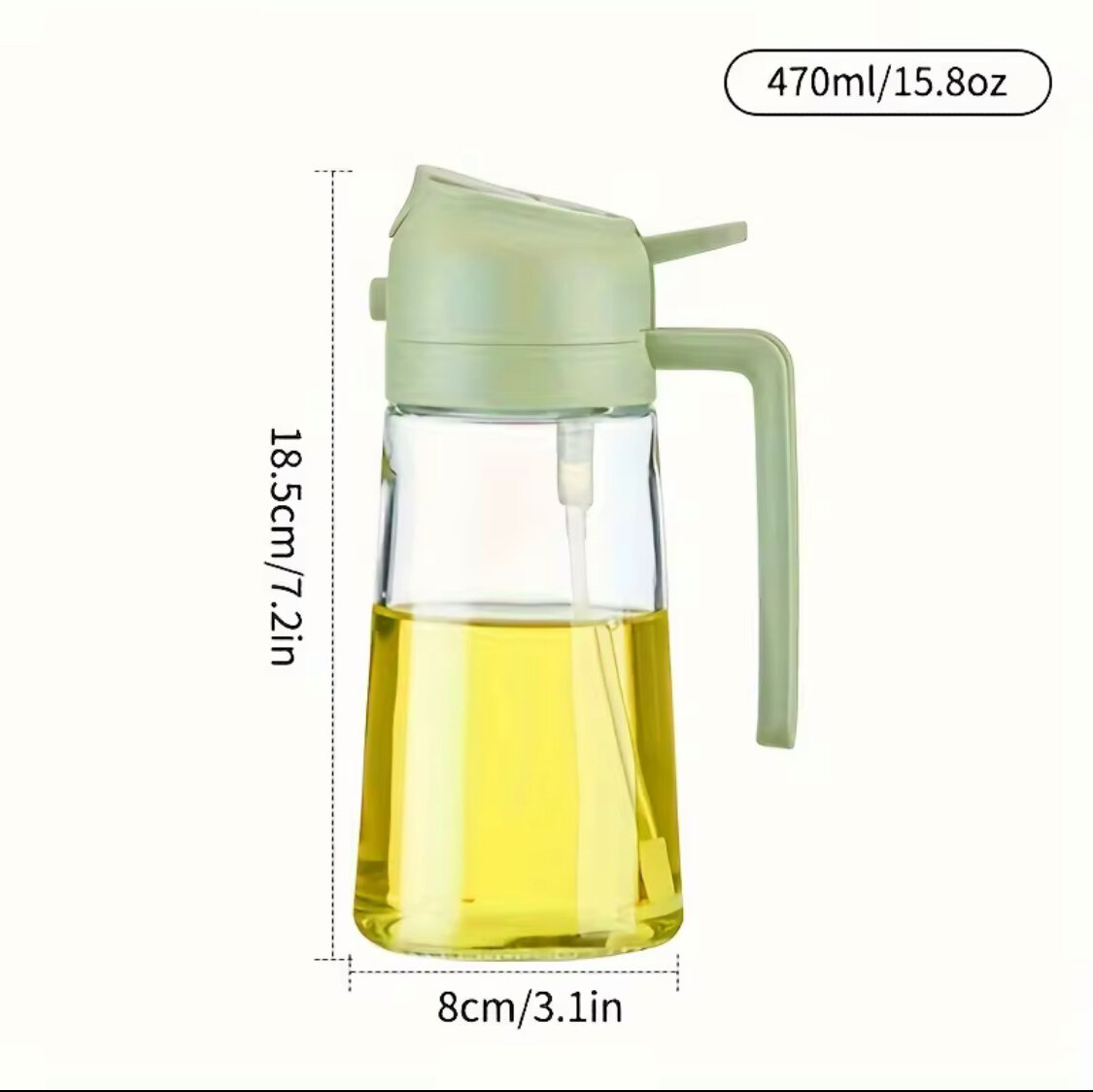 Distributeur d'huile de cuisine en verre