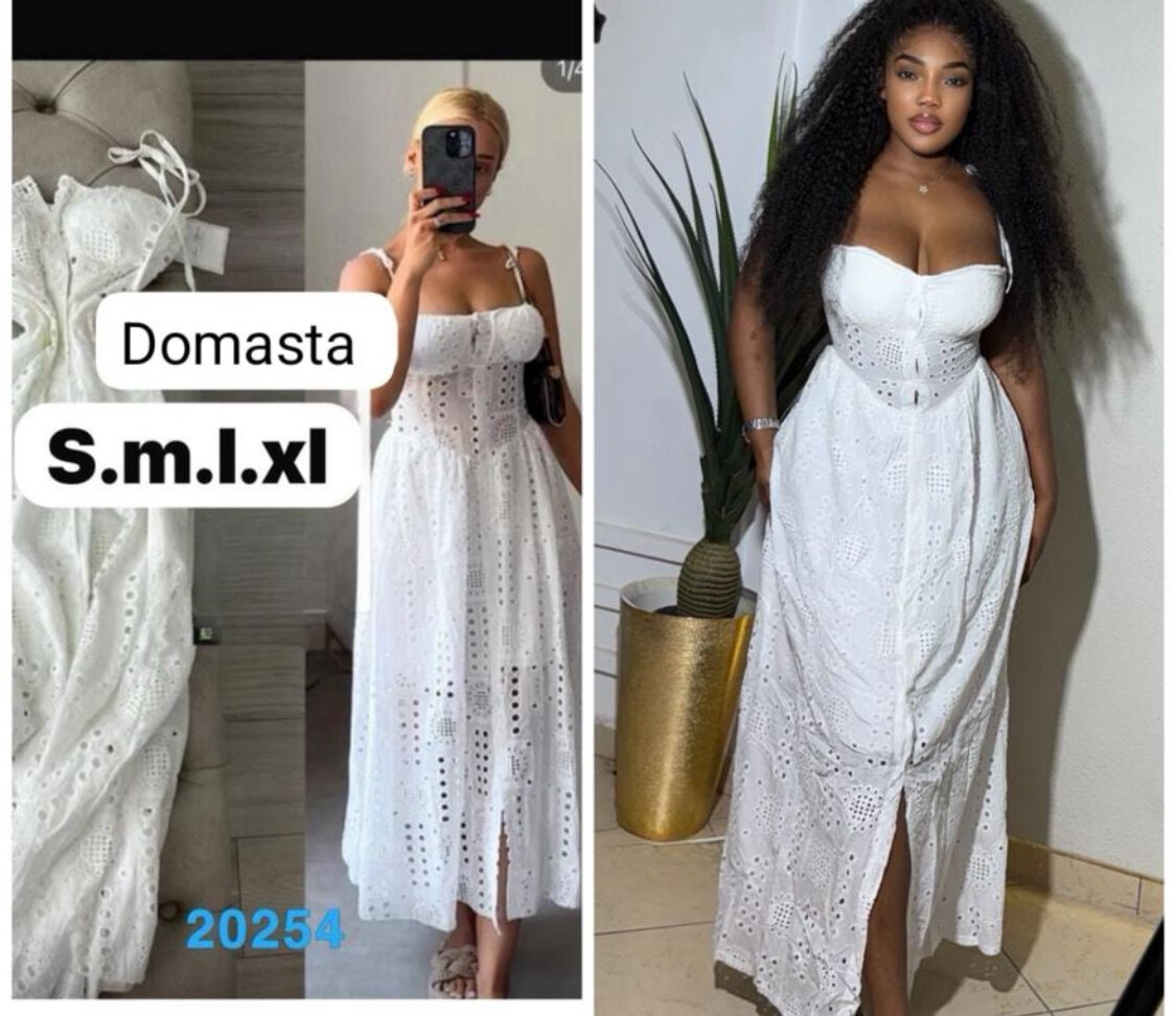 Robe blanche bohème en dentelle