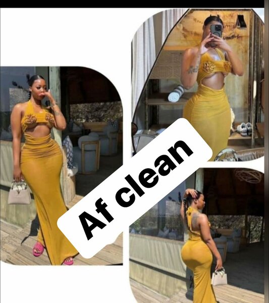 Robe jaune élégante pour femme avec ventre ouvert