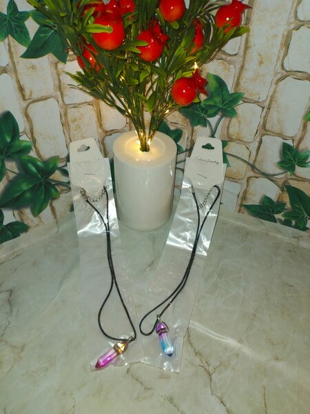 Collier cristal multicolore