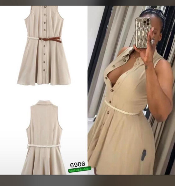 Robe Chemise Sans Manches