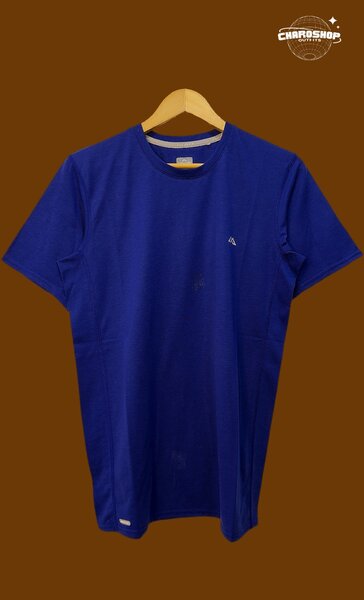 T-shirt bleu en coton