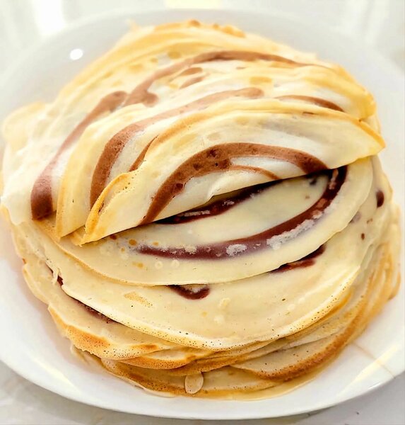 Crêpes sucrées tourbillons