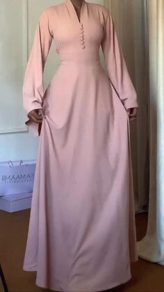 Robe longue élégante rose