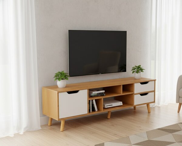 Meuble TV scandinave marron