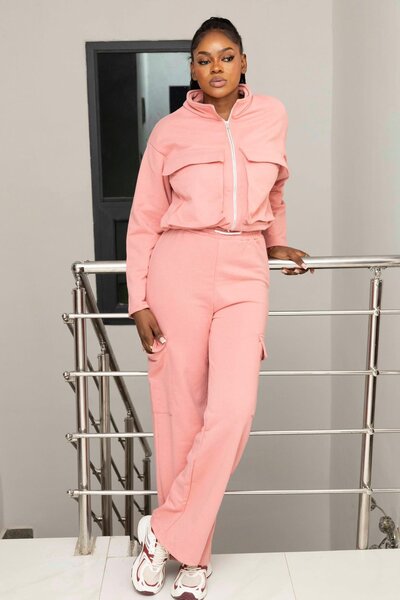 Ensemble survêtement rose femme