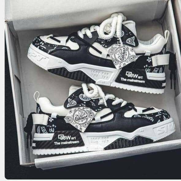 Sneakers tendance noir et blanc