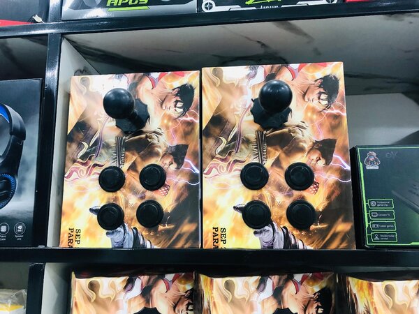 4 Button Joystick wooden box wired connectivity USB