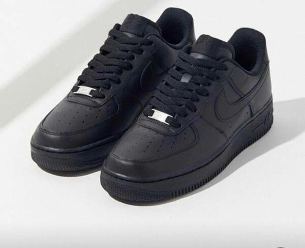 Sneakers en cuir noir unisexe