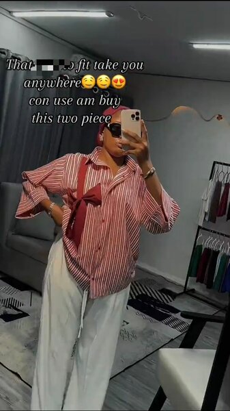 Ensemble chic à rayures