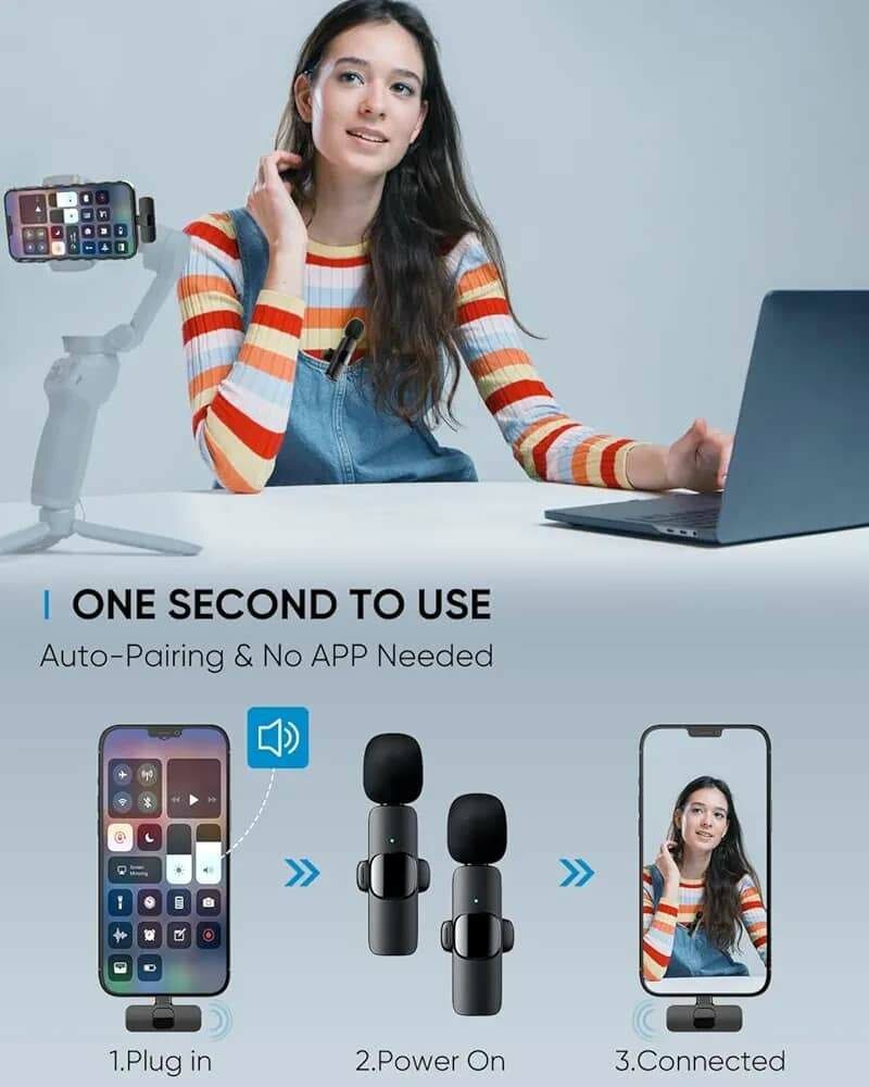 Microphone sans fil pour smartphone