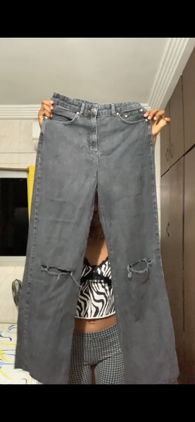 Jean ample déchiré femme